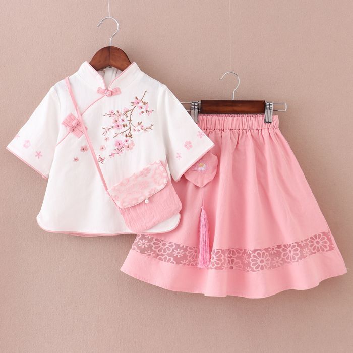 Cheongsam anak perempuan setelan imlek import