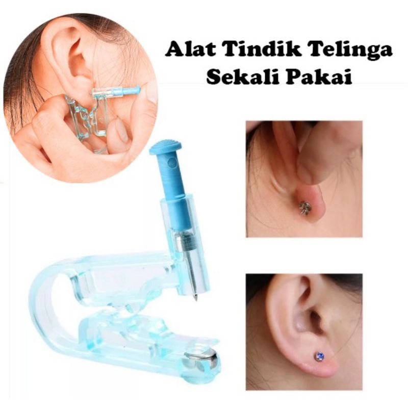 Alat Tindik Telinga Ear Piercing Steril Disposabel Jarum Pelubang Telinga Jarum Tindik