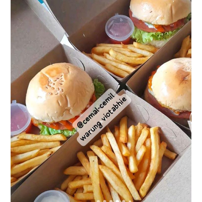 

burger plus kentang