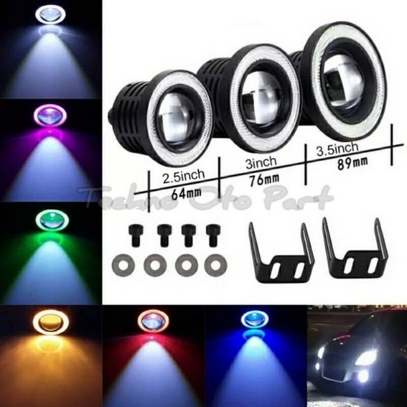 FOGLAMP LED VARIASIKAN MOBILMU DENGAN SEPASANG FOGLAMP EYES ANGEL COD❤️