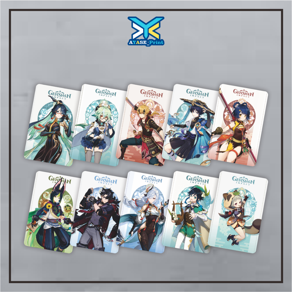 Koleksi Photocard Anime Game Genshin Impact G4 (MINIMAL ORDER 12 PCS) - Sayu Shenhe Sucrose Thoma Ti