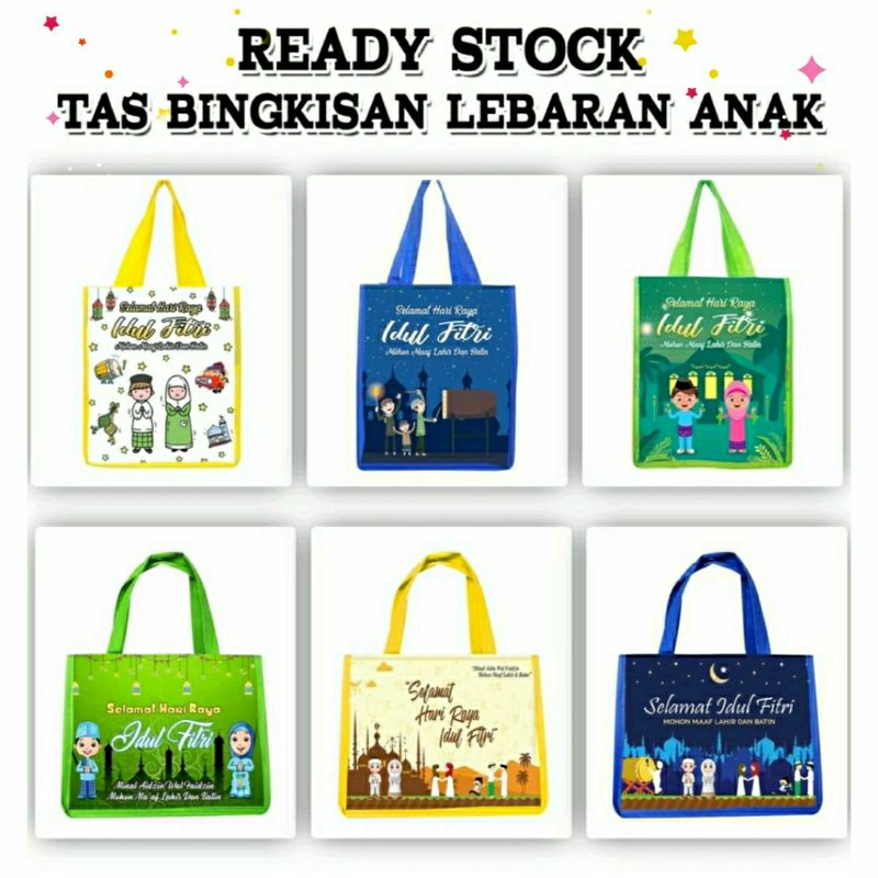 

Tas Spundbound Bingkisan Parcel Lebaran Hari Raya Idul Fitri Motif Anak