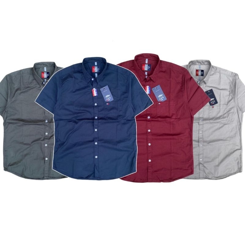 BAJU KEMEJA PRIA DEWASA LENGAN PENDEK POLOS TERKINI / KEMEJA PRIA BRANDED