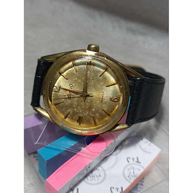 Jam Pria Manual Winding NET84736 Wingo Gold plate dial tone keren