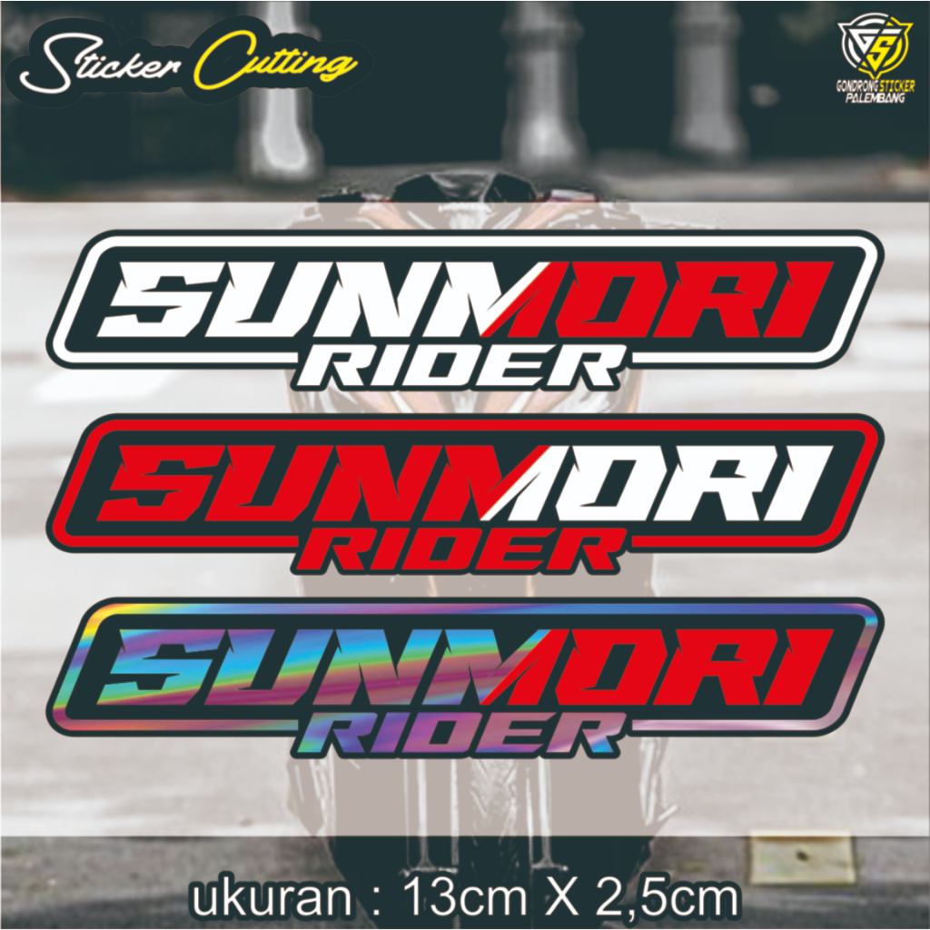 Sticker Cutting SUNMORI RIDER - Stiker Sunmori - Stiker Racing Race