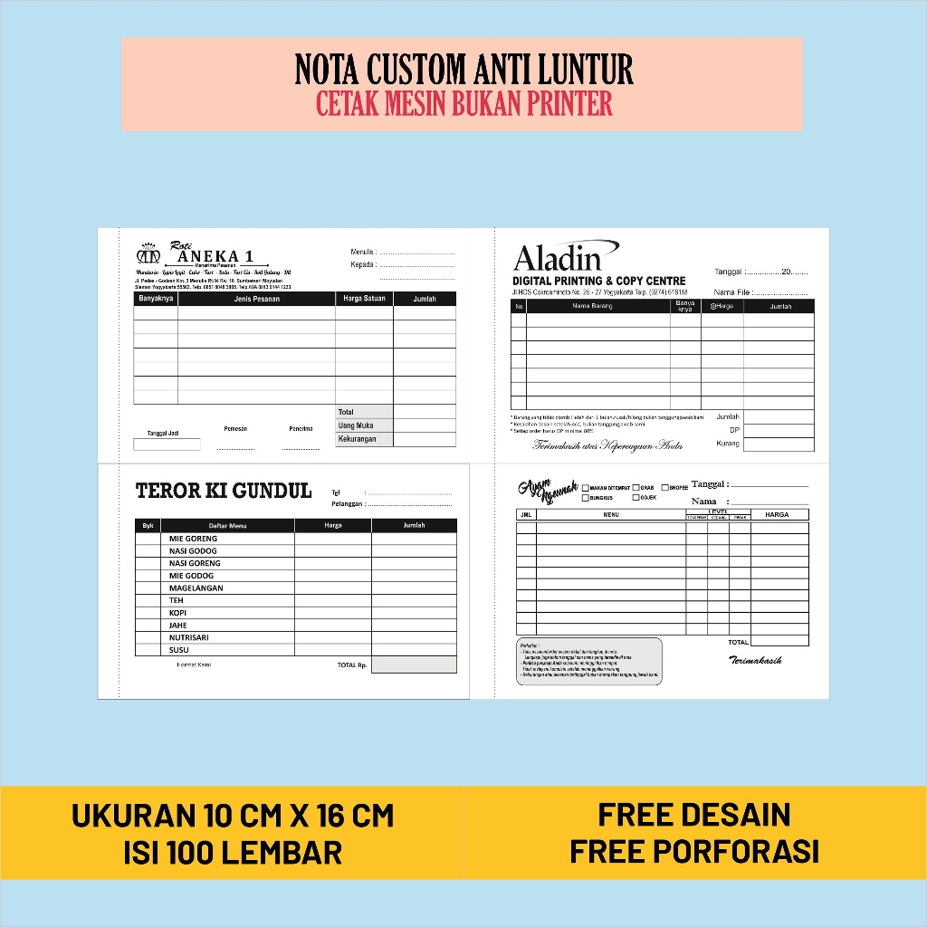 

NOTA KONTAN CUSTOM ANTI LUNTUR 100%