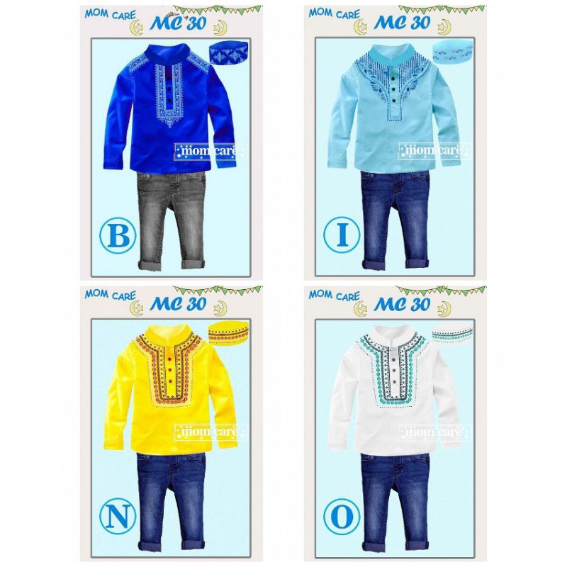DKPS Baju Muslim Anak Kecil Laki-laki Umur Usia 1 2 3 4 Tahun Baju Koko Anak Kecil Laki-laki Umur Us