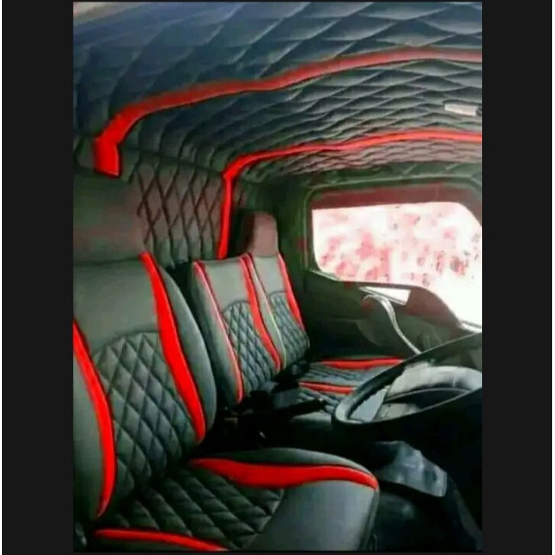 sarung jok mobil canter motif terbaru