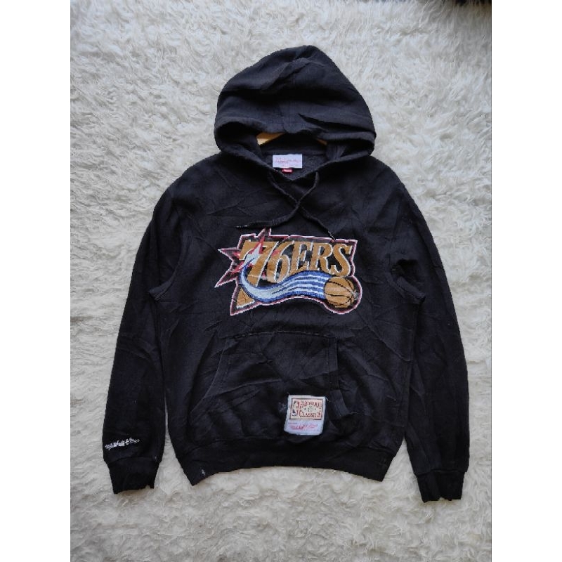 HOODIE NBA 76  SIXERS MITCHELL & NESS FULL TAG | HOODIE LUXURY | FULL PATCH | HOODIE BRAND