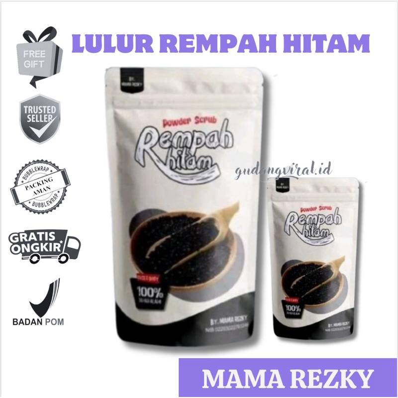 ❤️GV❤️ LULUR REMPAH MAMA REZKY ORIGINAL 100% LULUR LOTONG HITAM MAMA REZKY