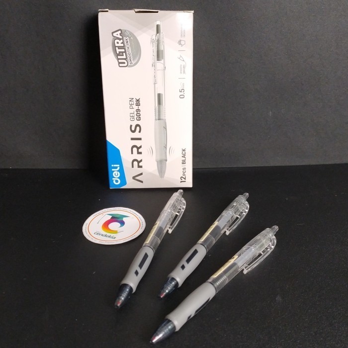 

Pulpen Gel Deli ARRIS 0.5mm G-09BK - 12 pcs