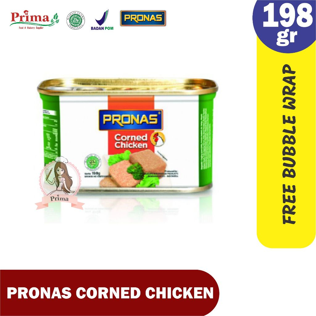 

Kornet ayam - PRONAS corned chicken 198gr