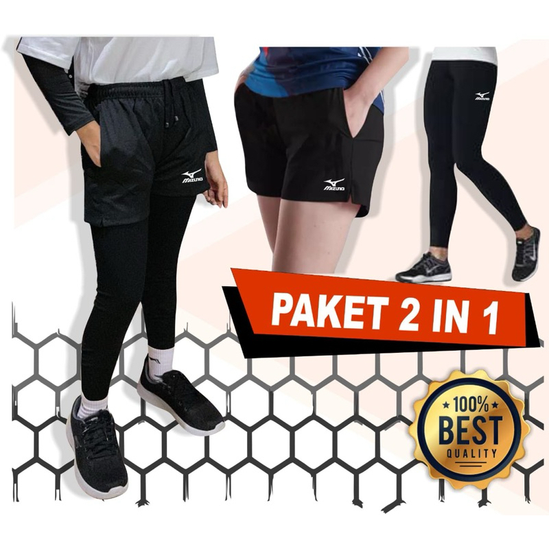 Celana voli wanita mizuno celana voli cewek belah pinggir pres body best seller