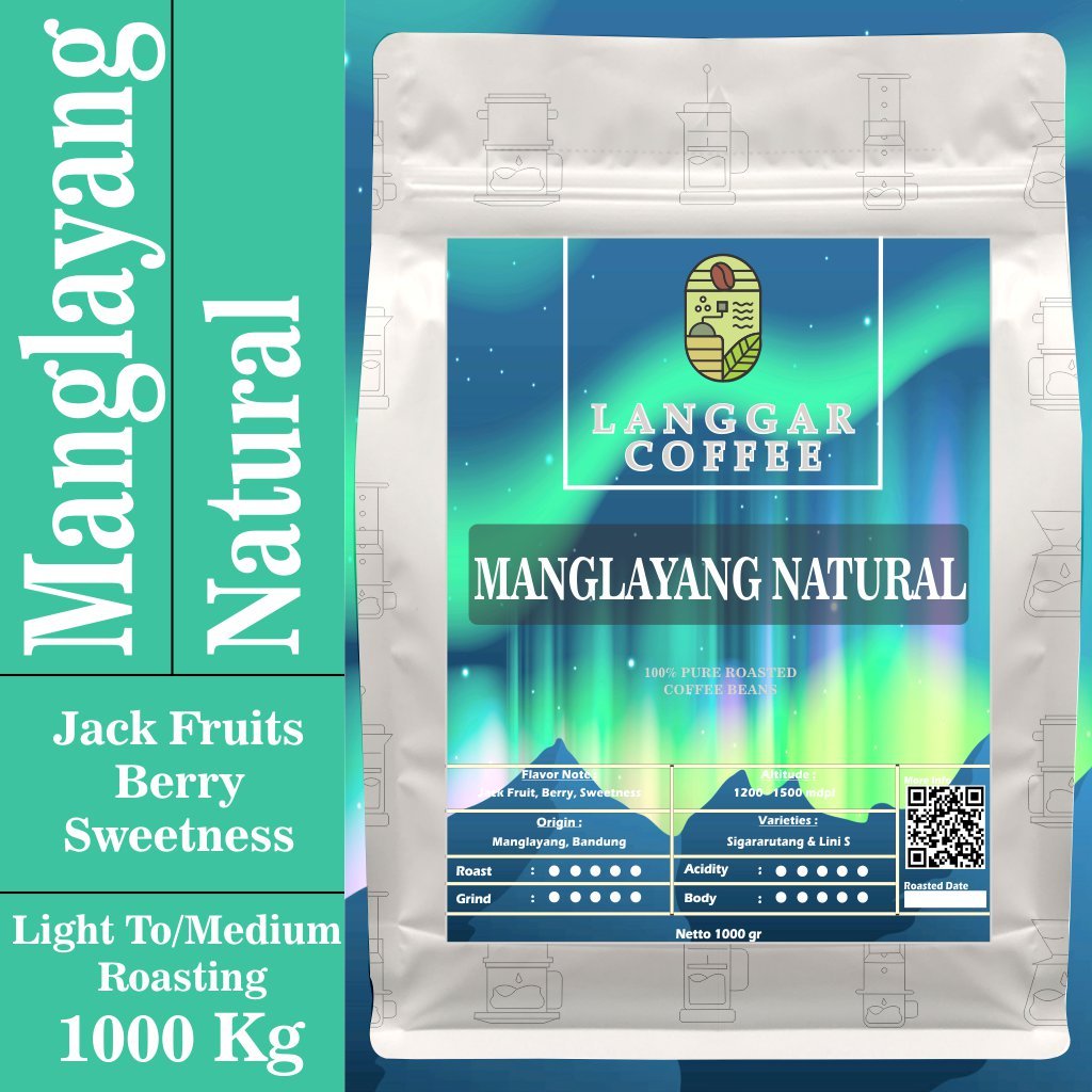 

Biji Kopi Manglayang Arabika Natural 1 kg Proses Natural Roasting Biji Kopi 1Kg