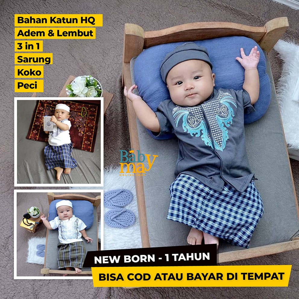 OZUKA Baju Koko Bayi Laki-laki 0 6 Bulan Newborn 6 12 Bulan Setelan Koko