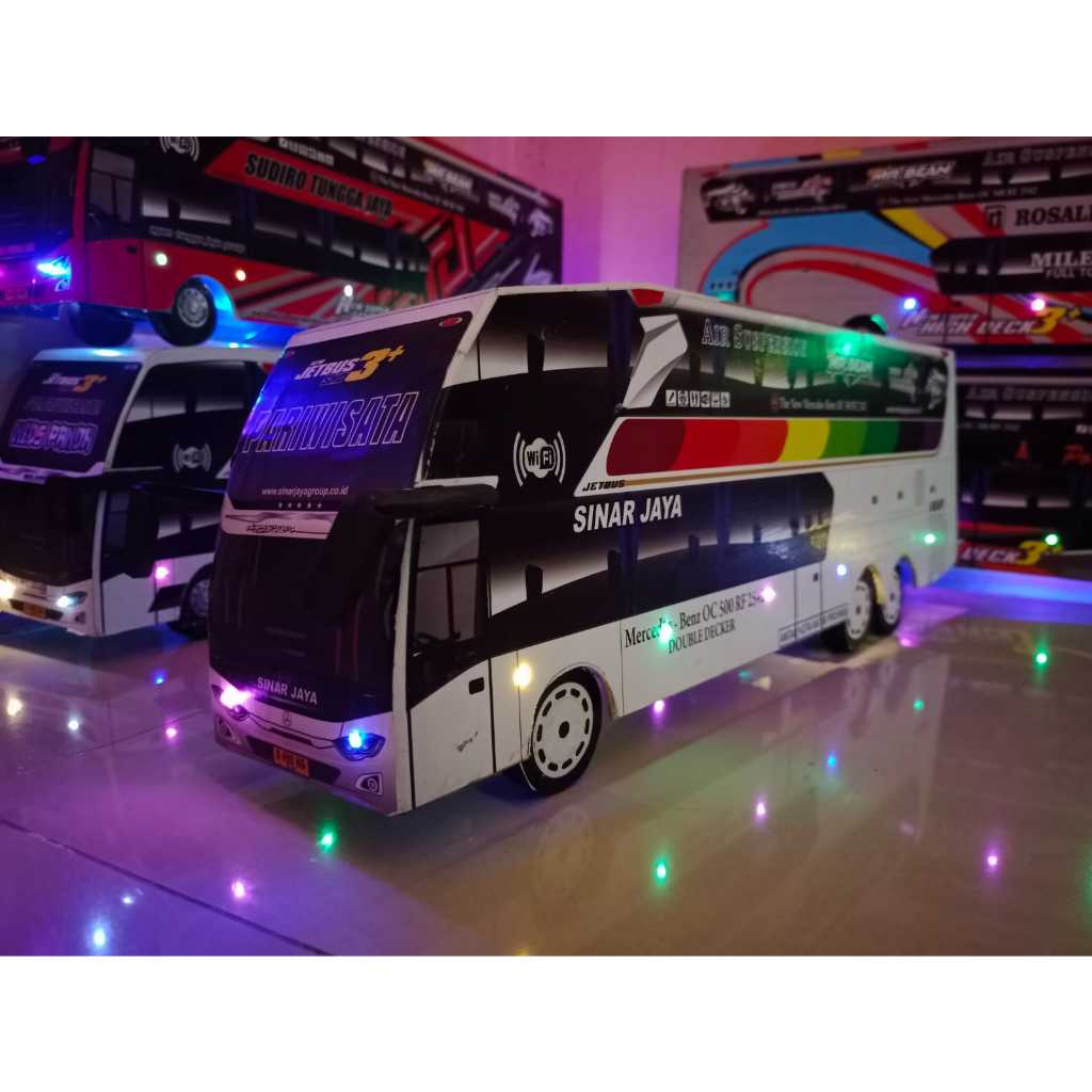 miniatur bus bis sinarjaya jumbo lampuan