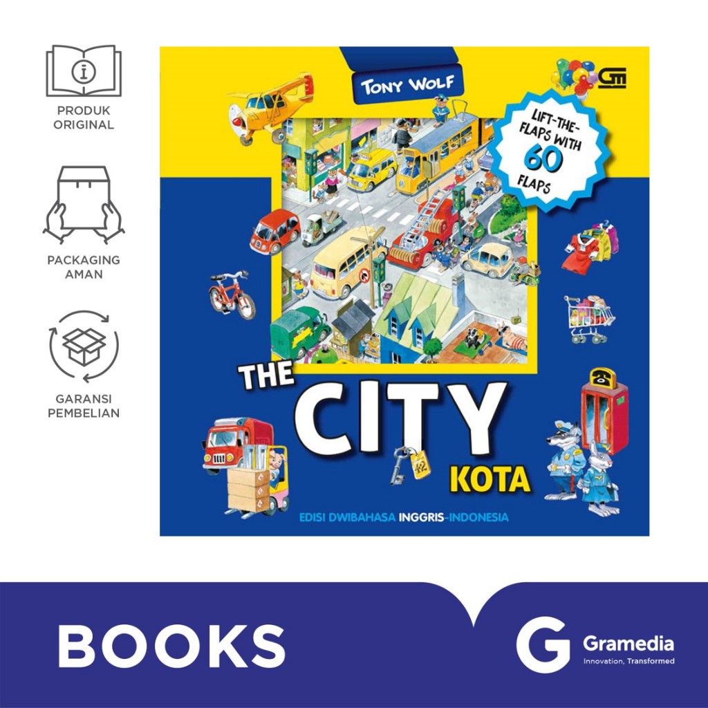 The City (Kota) Boardbook Edisi Dwibahasa Inggris-indonesia (Tony Wolf)