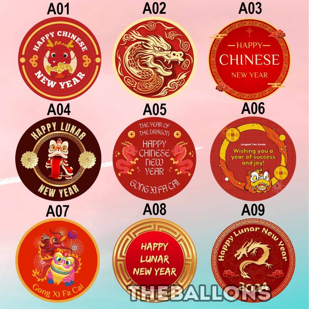 

STIKER IMLEK BULAT / CNY / CHINESE NEW YEAR