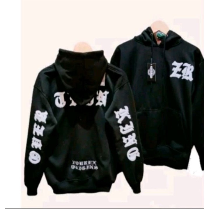 Hoodie Pria Tulisan Belakang Keren Full Bordir Jaket Sweater Viral Terbaru GG Never Lose Fight (Unis