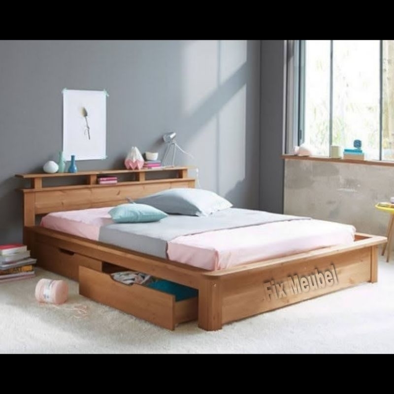 tempat tidur minimalis modern bed minimalis modern laci ranjang minimalis modern