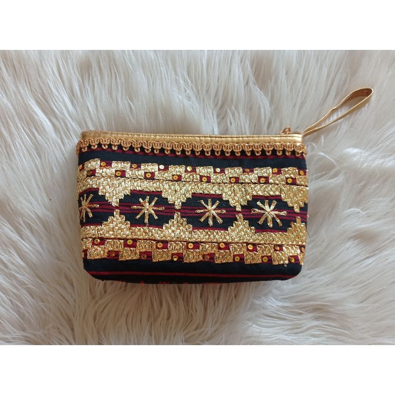 (bisa cod ) pouch tapis lampung asli oleh oleh khas lampung muat hp