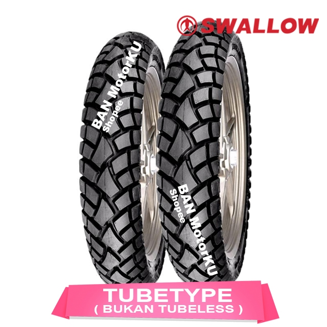 Paket Swallow Street Enduro Sb 117 ( Sb117 ) ukuran 80/90-17 & 90/90-17 Ban Motor Semi Trail Tubetyp