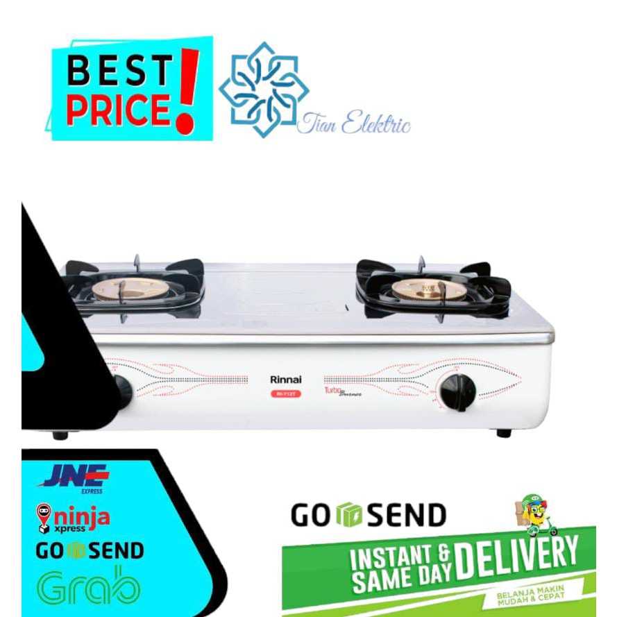 RINNAI RI-712T Kompor Gas Dua Tungku Turbo Burner