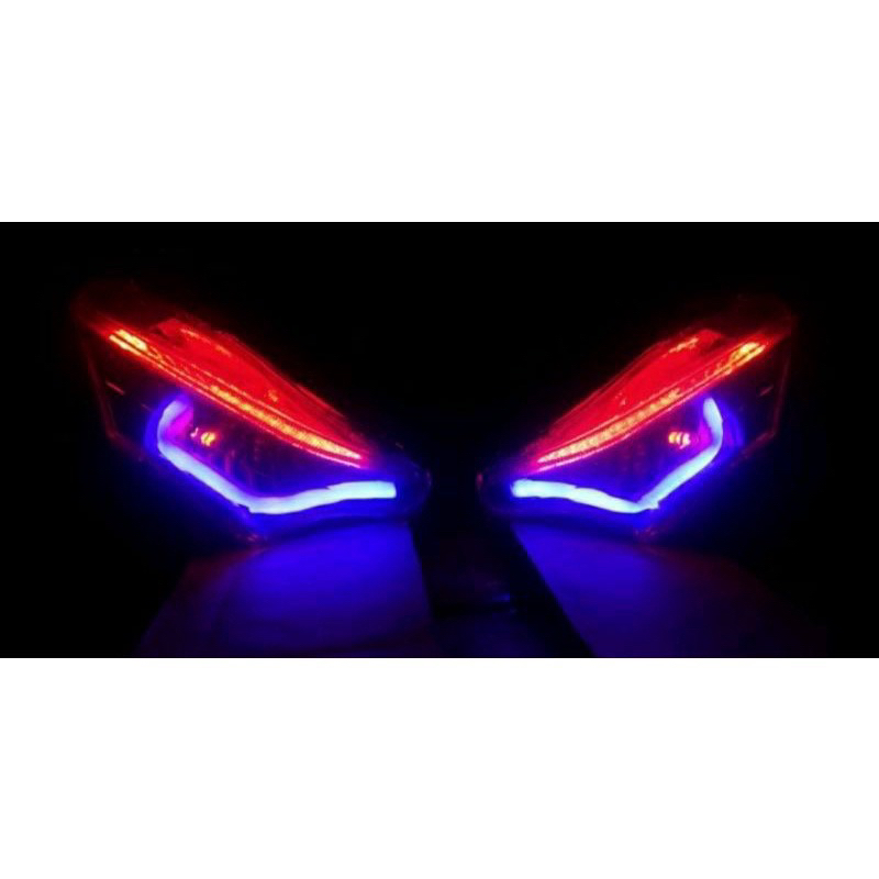 Custom lampu alis  sein  running drl 2 mode supra  x 125 batman new tahun 2007-2013