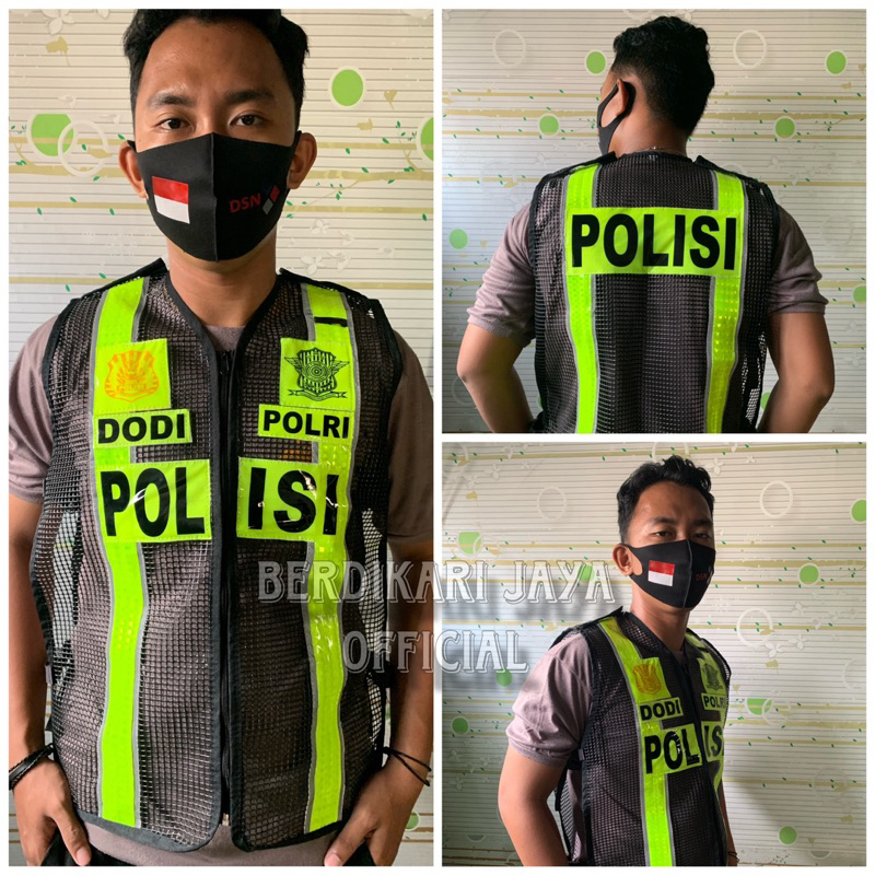 Rompi Polisi Jaring Karet Rompi Transparan Rompi Polisi Hitam Stabilo Rompi Polisi Best Seller