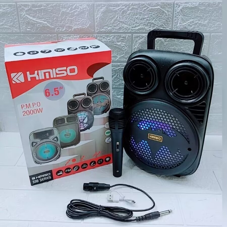 [GSK] SPK KIMISO 3391 Speaker Bluetooth Super Bass Portable 6,5Inch SERIES BATMAN - FREE Mic Karaoke