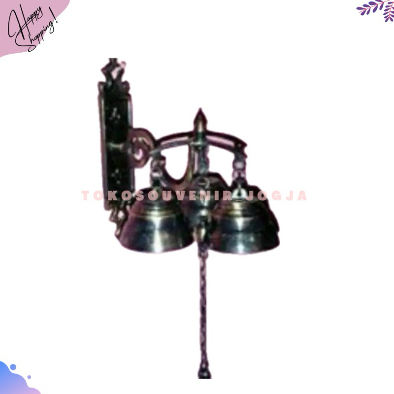 Bel Pintu 3 Lonceng Tiga Bahan Kuningan