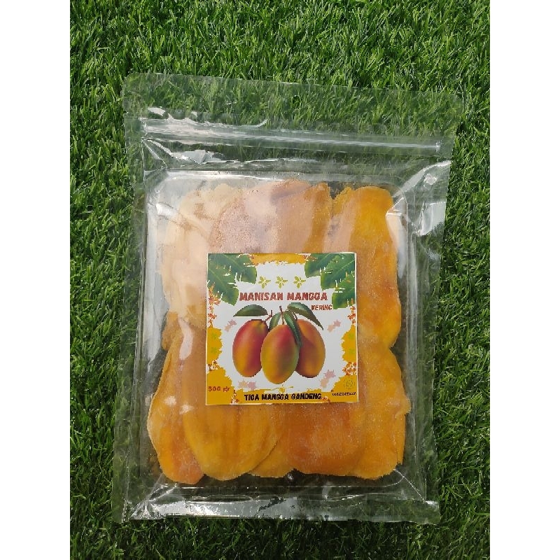 Manisan mangga kering 500g (cap tiga mangga gandeng)