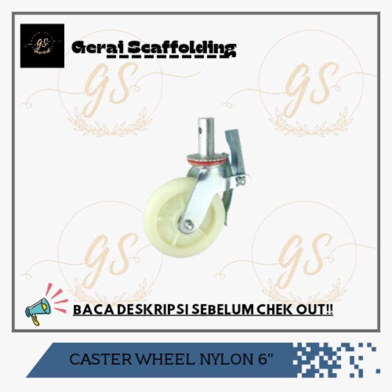 CASTER WHEEL NYLON 6" (Roda Scaffolding)