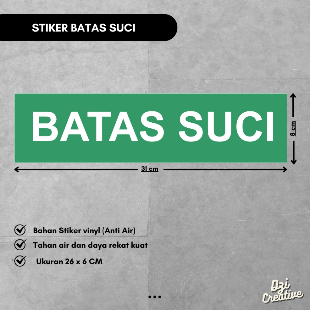 

Stiker vinyl batas suci / stiker masjid / stiker batas suci masjid / sticker batas suci