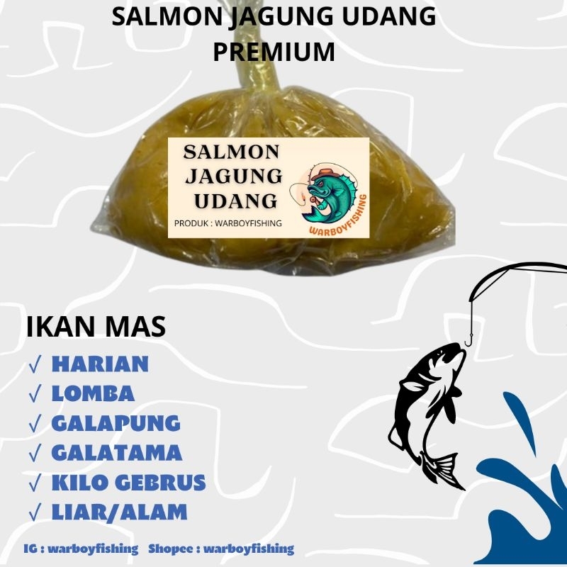 UMPAN IKAN MAS SALMON JAGUNG UDANG