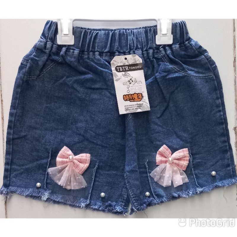 CELANA PENDEK ANAK WANITA JEANS IMPORT/CELANA PENDEK ANAK CEWEK DENIM JEANS IMPORT