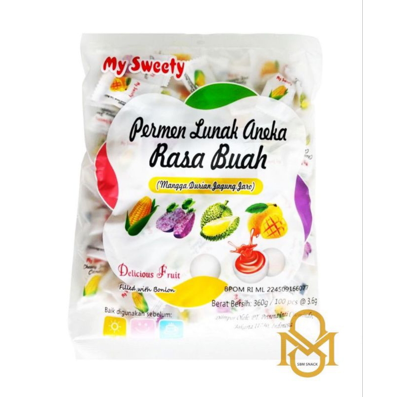 

Permen susu lunak My sweety Aneka buah 360 gr / Permen susu rasa buah / Permen imlek