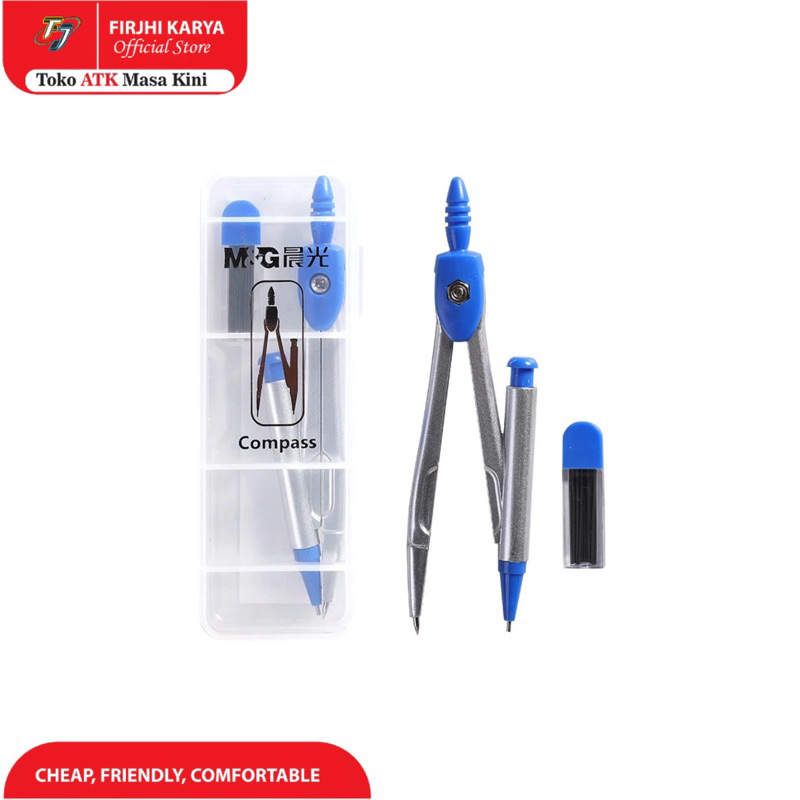 

Jangka Aluminium Alloy Compass with 0.5mm Mechnical Pencil - M&G