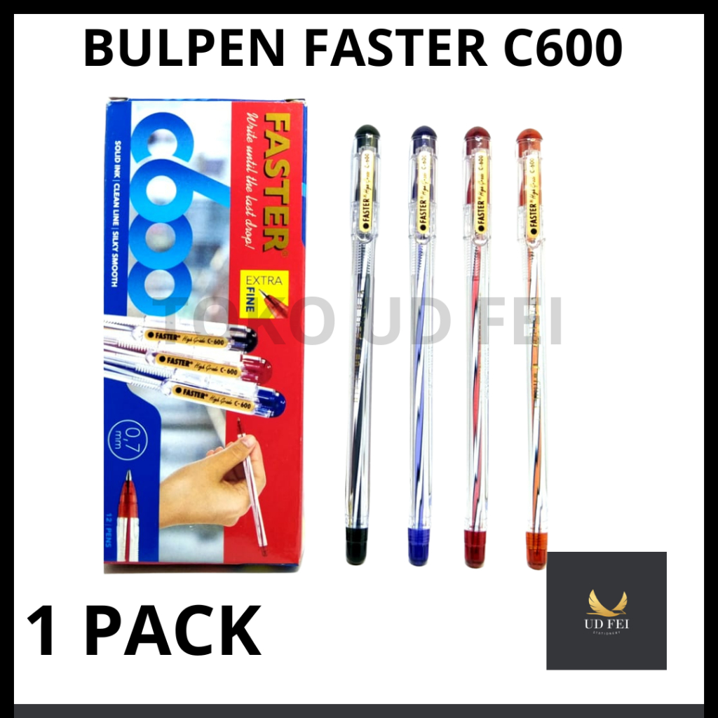 

(1 PACK) Pulpen Faster / Faster C600/Bolpen Pulpen Bolpoin Faster C600 / 0.5 mm