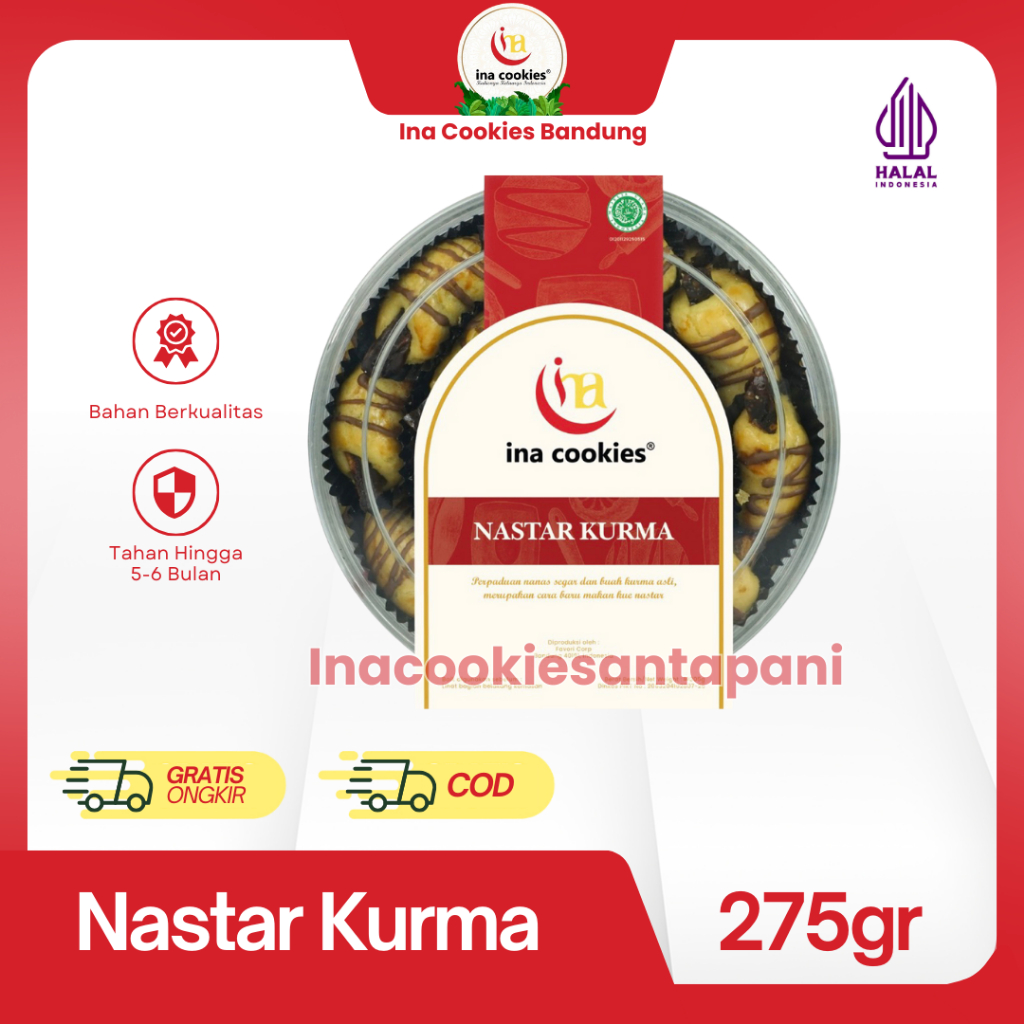 

Ina Cookies Toples Kue Kering Nastar Kurma Reguler