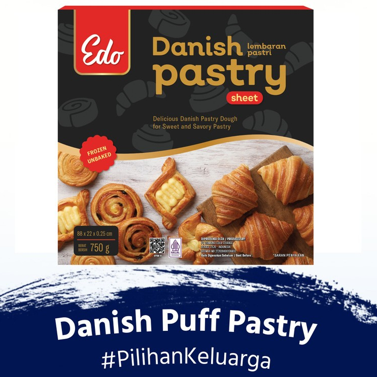 

Ssl09 EDO Danish Pastry Sheet 750 Gram Gojek Grab Instant Only