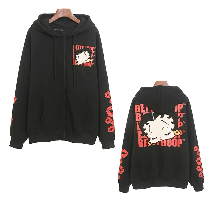 Jaket Betty boop hitam