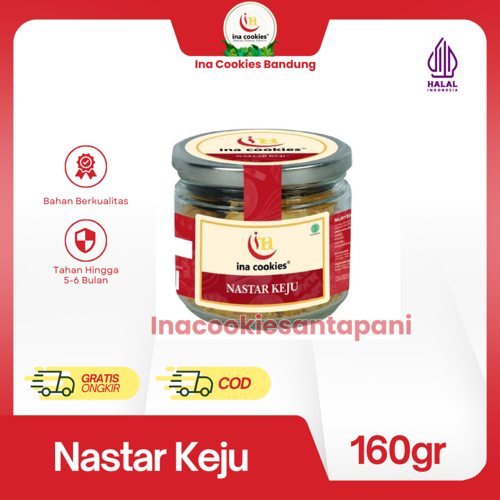 

Ina Cookies Toples Kue Kering Nastar Keju JAR