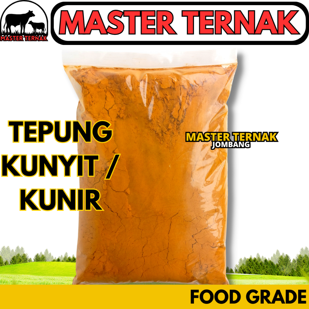 

KUNYIT BUBUK 1 KG FOOD GRADE ORIGINAL - Tepung Bubuk Kunir kunyit Murni 100% Asli