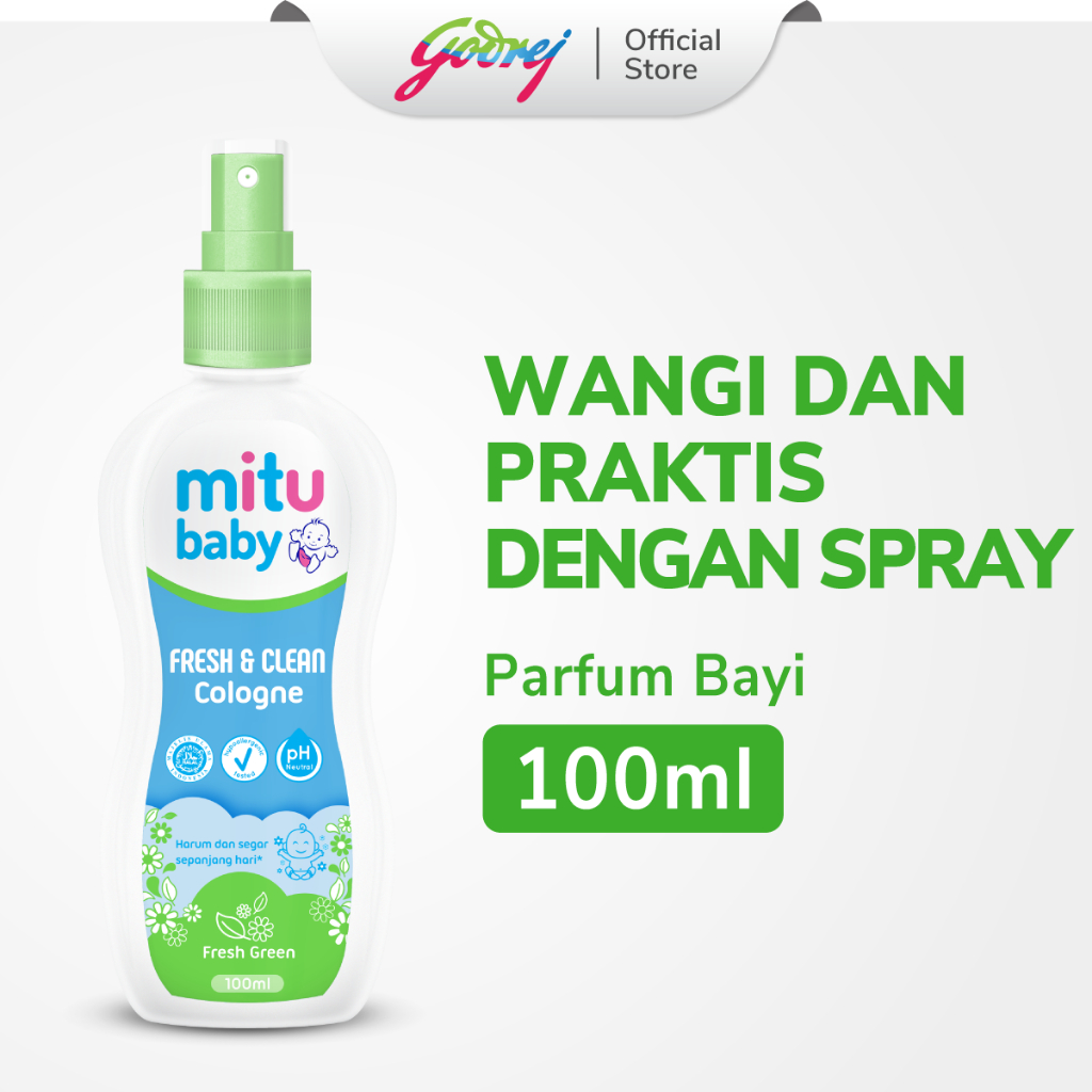 Mitu Baby Cologne Fresh Green Spray 100ml - Parfum Bayi