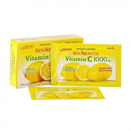 VITAMIN C1000 JERUK MANIS ORANGE DUS 6 SACHET 40 GR READY Madu Alami Tanpa Gula C 1000 mg, SIDOMUNCU