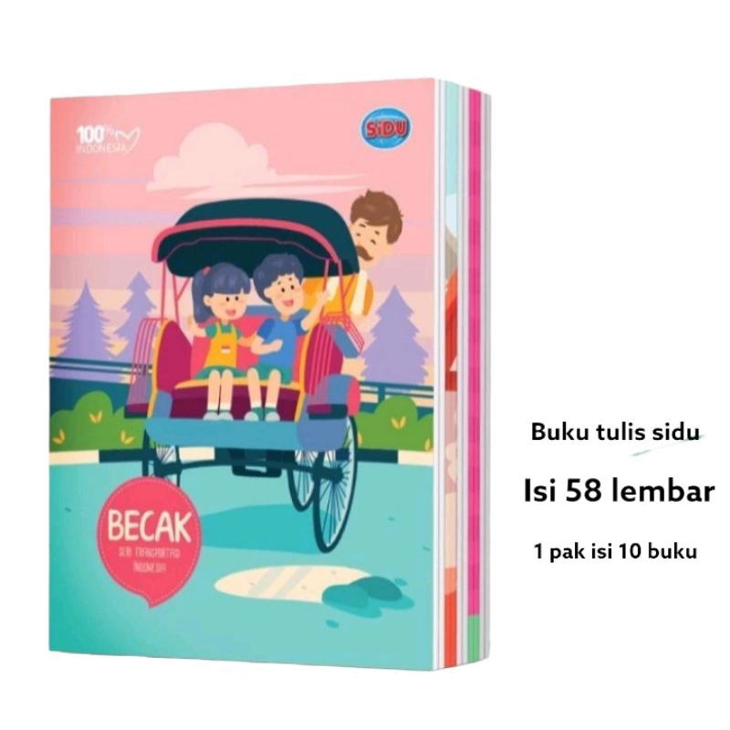 

BUKU TULIS SIDU ISI 58 LEMBAR, 1 PAK ISI 10 BUKU