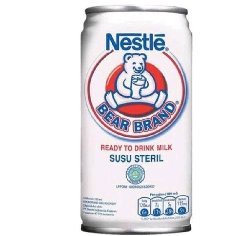 

bear brand susu kaleng steril 189 ml