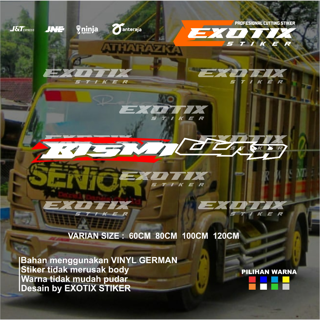 Stiker kaca mobil bismillah cutting stiker kaca depan truk pickup mobil