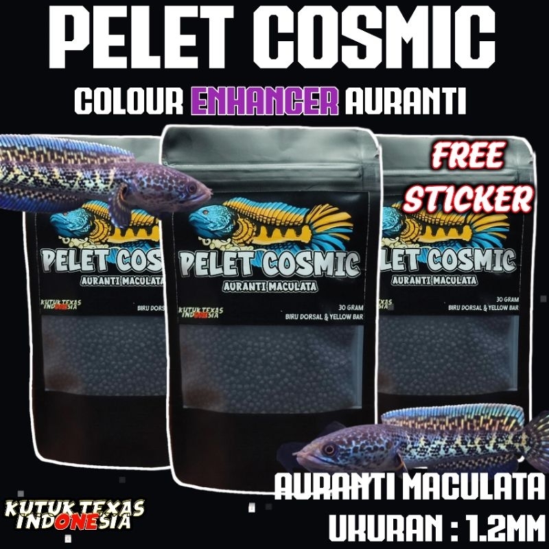 Pelet Cosmic Kutuk Texas Untuk Auranti Maculata Progres Channa Aurantimaculata